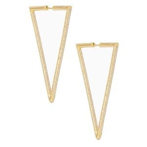 Uncommon James Gold Geometric Hoop Statement Earrings- EDIE